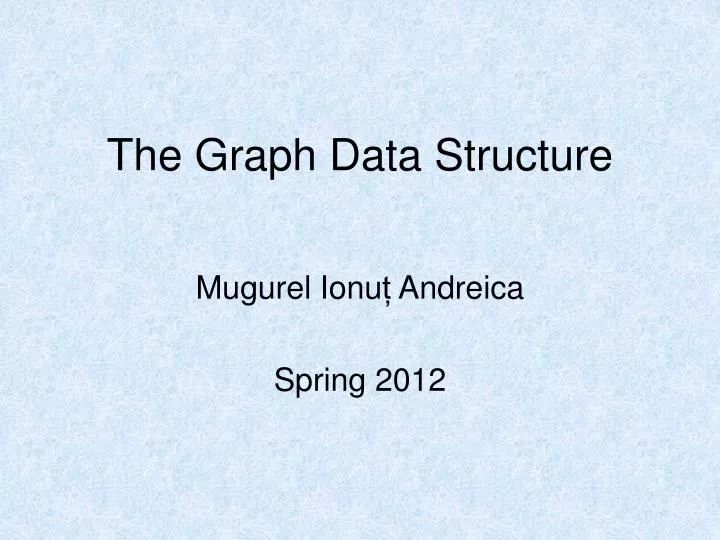 the graph data structure