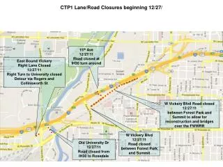 CTP1 Lane/Road Closures beginning 12/27/