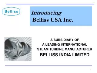 Introducing Belliss USA Inc.