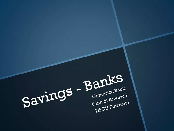 savings banks