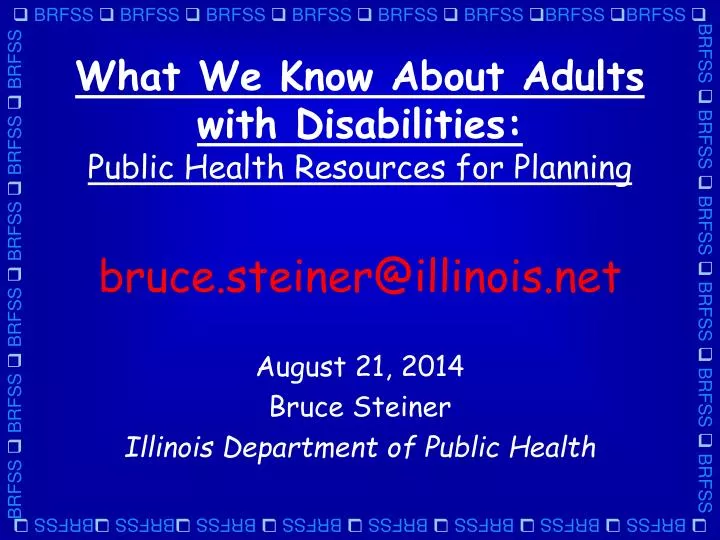 what we know about adults with disabilities public health resources for planning