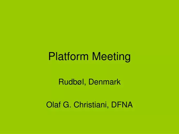 platform meeting