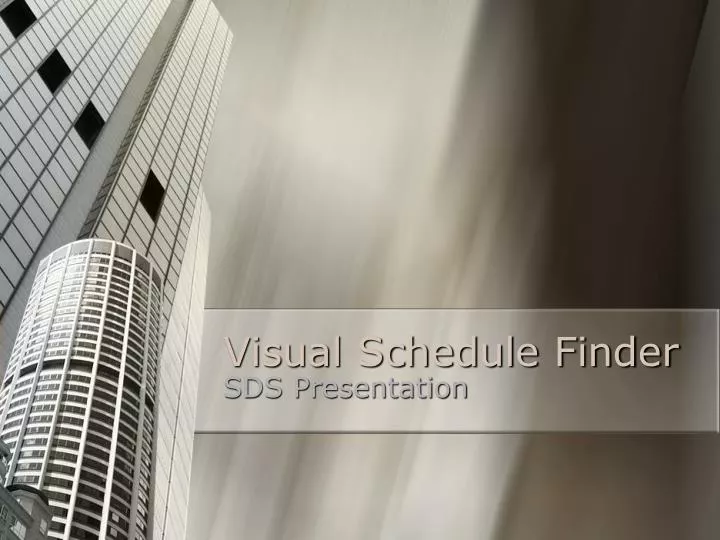 visual schedule finder