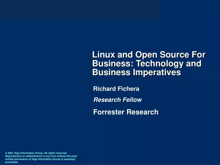 linux and open source for business technology and business imperatives