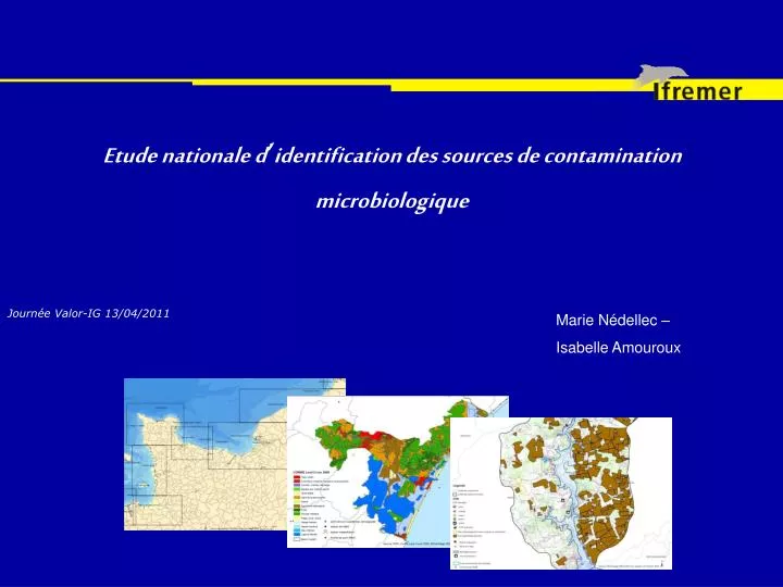 etude nationale d identification des sources de contamination microbiologique