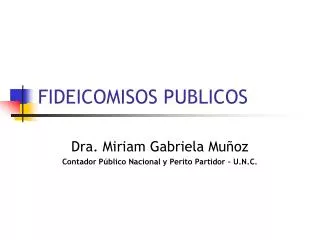 fideicomisos publicos