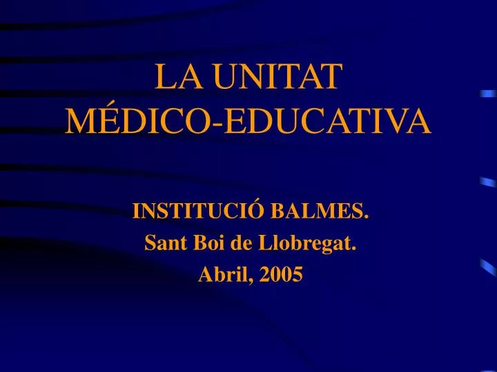 la unitat m dico educativa