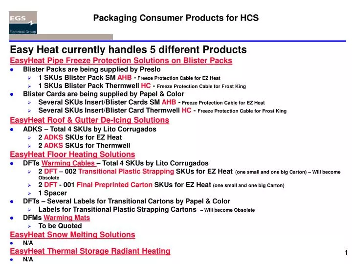 packaging consumer products for hcs