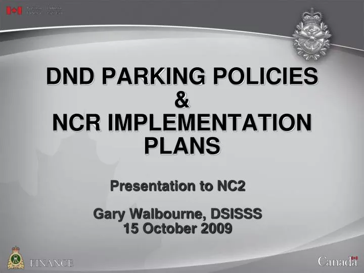 dnd parking policies ncr implementation plans