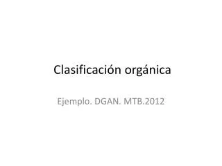 clasificaci n org nica