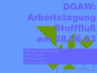 dgaw arbeitstagung stoffflu am 28 06 03