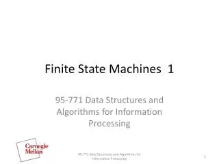 Finite State Machines 1