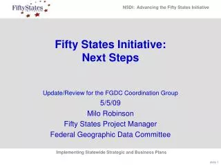 Fifty States Initiative: Next Steps