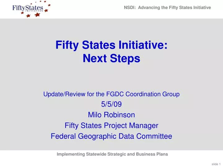 fifty states initiative next steps