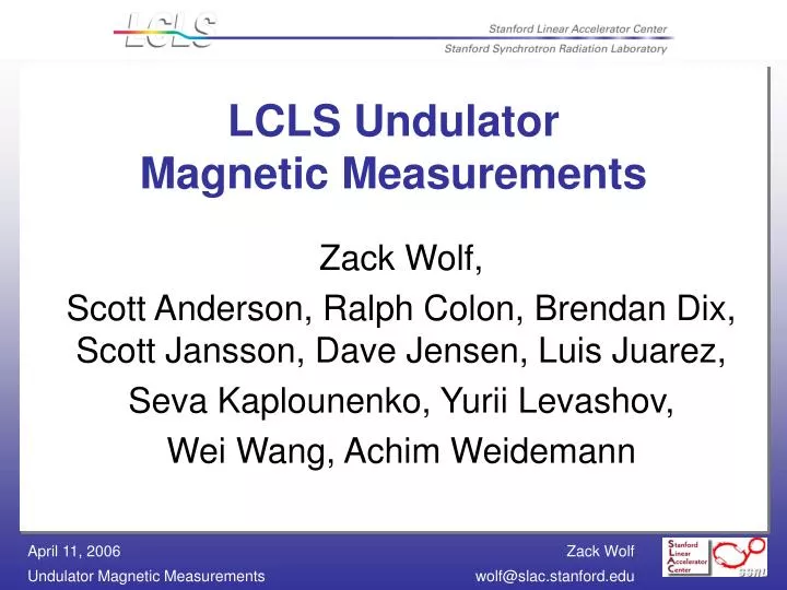 lcls undulator magnetic measurements