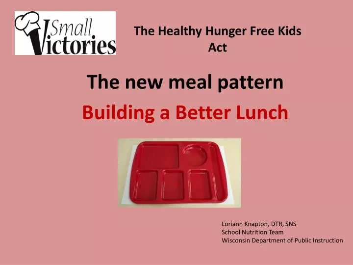 the new meal pattern