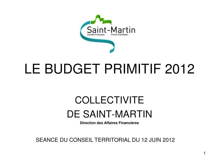 le budget primitif 2012