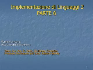 implementazione di linguaggi 2 parte 6