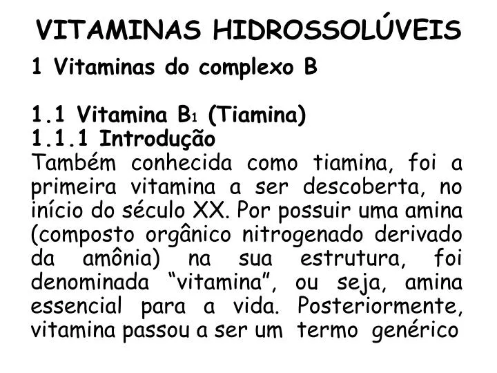 vitaminas hidrossol veis