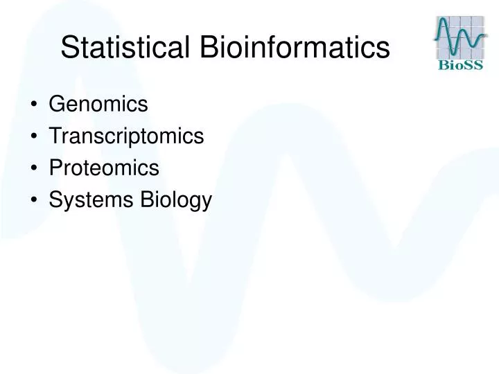 statistical bioinformatics