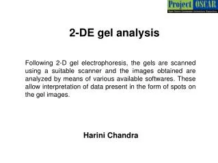 2-DE gel analysis