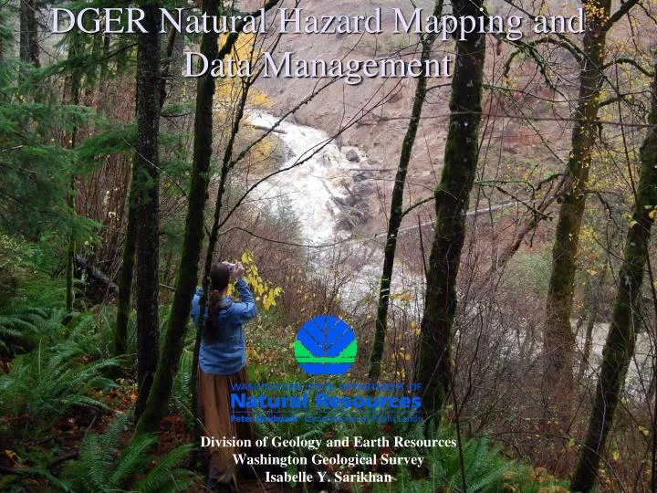 dger natural hazard mapping and data management
