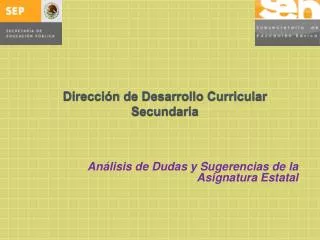 direcci n de desarrollo curricular secundaria