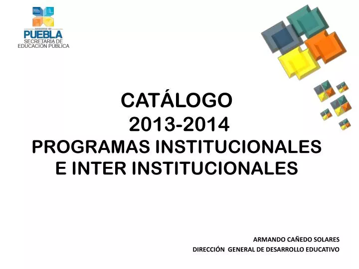 cat logo 2013 2014 programas institucionales e inter institucionales