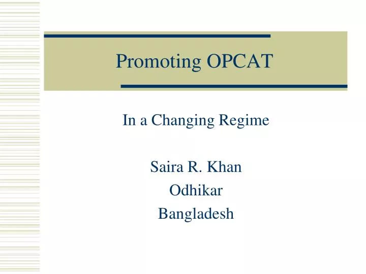 promoting opcat
