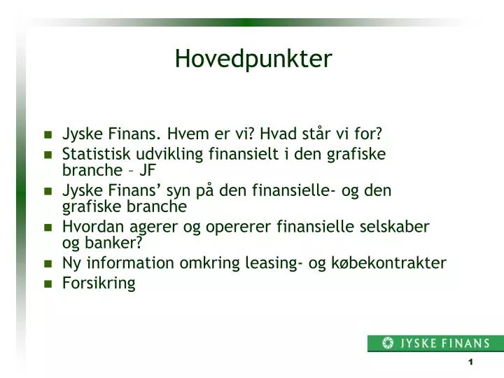 hovedpunkter