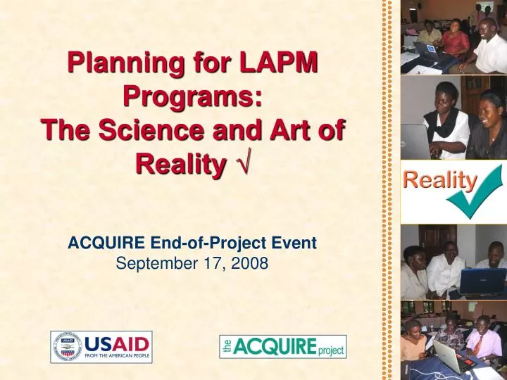 planning for lapm programs the science and art of reality