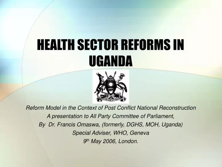 health sector reforms in uganda
