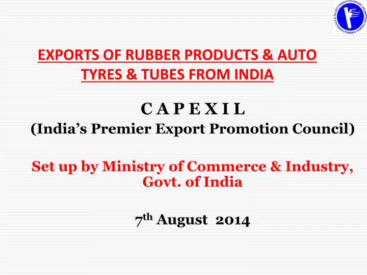 exports of rubber products auto tyres tubes from india