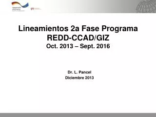 lineamientos 2a fase programa redd ccad giz oct 2013 sept 2016