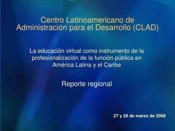 centro latinoamericano de administraci n para el desarrollo clad