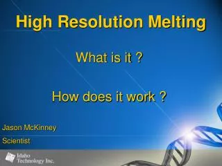 High Resolution Melting