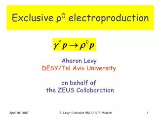 Exclusive ? 0 electroproduction