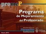 Objetivos del PROMEP - slide 1