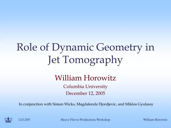 role of dynamic geometry in jet tomography