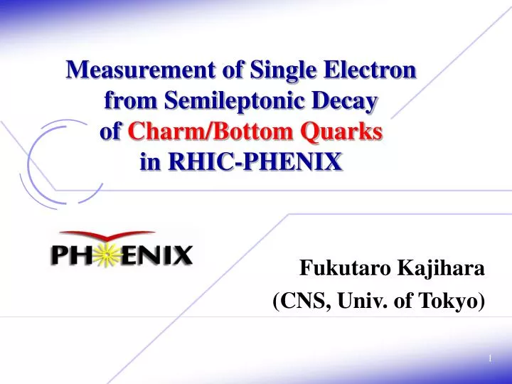 measurement of single electron from semileptonic decay of charm bottom quarks in rhic phenix