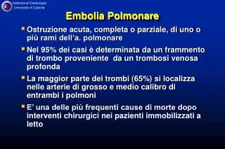 embolia polmonare