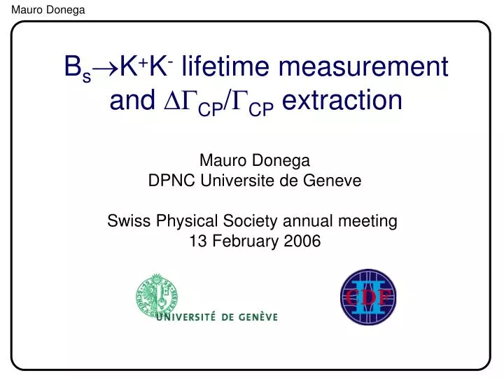 b s k k lifetime measurement and dg cp g cp extraction
