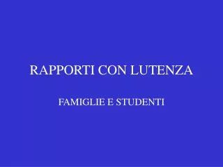 rapporti con lutenza