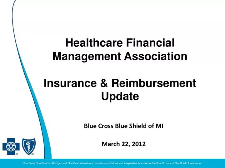 healthcare financial management association insurance reimbursement update