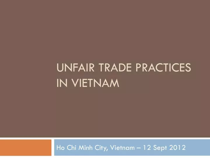 unfair trade practices in vietnam