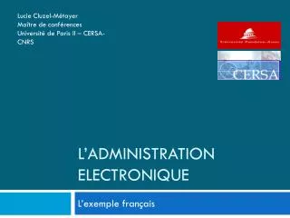 l administration electronique