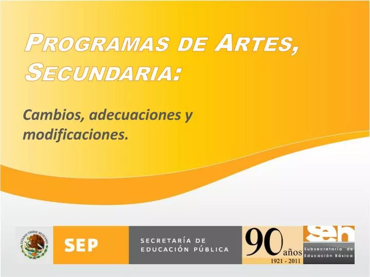 programas de artes secundaria