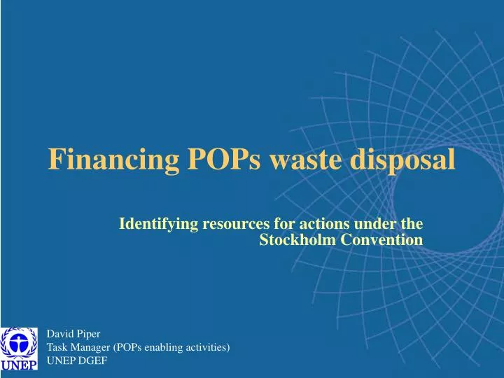financing pops waste disposal