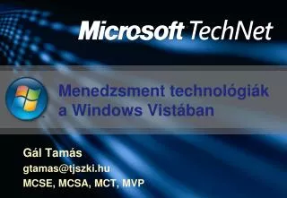 menedzsment technol gi k a windows vist ban