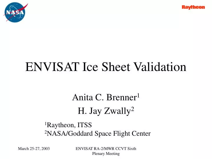 envisat ice sheet validation